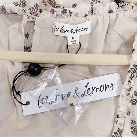 FOR LOVE & LEMONS PAISLEY MIDI DRESS size M - Picture 12 of 12